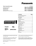 Panasonic NV-FJ732EE Operating Instructions Manual preview