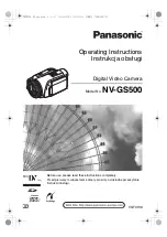 Предварительный просмотр 1 страницы Panasonic NV-GS500 Operating Instructions Manual