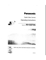 Предварительный просмотр 1 страницы Panasonic NV-GS70A Operating Instructions Manual