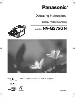 Предварительный просмотр 1 страницы Panasonic NV-GS75GN Operating Instructions Manual