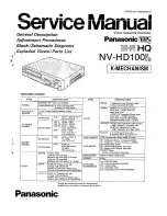 Предварительный просмотр 1 страницы Panasonic NV-HD100 Service Manual