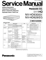 Panasonic NV-HD630 series Service Manual preview