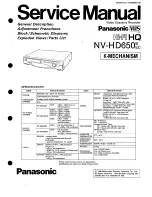 Panasonic NV-HD650 Series Service Manual preview