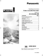 Preview for 1 page of Panasonic NV-HV62GL Operating Instructions Manual