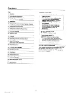 Preview for 2 page of Panasonic NV-J11 Series Operating Instructions Manual