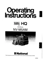 Preview for 1 page of Panasonic NV-M5 Operating Instructions Manual