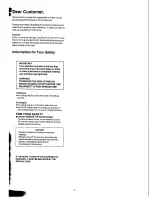 Предварительный просмотр 2 страницы Panasonic NV-M50A Operating Instructions Manual