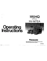 Panasonic NV-M7EA Operating Instructions Manual preview