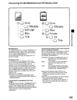 Предварительный просмотр 103 страницы Panasonic NV MX 5 B Operating Instructions Manual