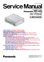 Panasonic NV-P05 REU Service Manual preview