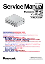 Panasonic NV-P05REE Service Manual preview