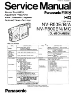 Panasonic NV-R500EN Service Manual preview