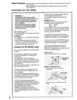 Предварительный просмотр 2 страницы Panasonic NV-RX14B User Manual