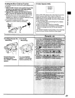 Предварительный просмотр 21 страницы Panasonic NV-RX14B User Manual