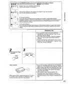 Preview for 21 page of Panasonic NV-RX21B Operating Instructions Manual