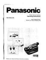 Предварительный просмотр 1 страницы Panasonic NV-RX37A Operating Instructions Manual