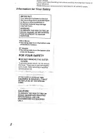 Preview for 2 page of Panasonic NV-RX7A Operating Instructions Manual