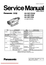 Panasonic NV-RZ17EGE Service Manual preview