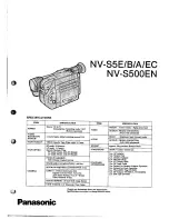 Panasonic NV-S500EN General Description Manual preview