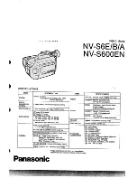 Panasonic NV-S600EN General Description Manual preview