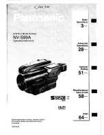 Panasonic NV-S99A Operating Instructions Manual preview