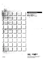 Panasonic NV-SD1 Series Operating Instructions Manual preview