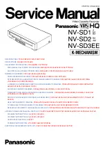 Panasonic NV-SD1 Series Service Manual preview