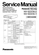 Panasonic NV-SD230 Service Manual предпросмотр