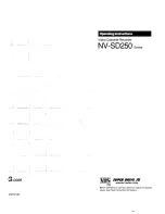 Panasonic NV-SD250 Series Operating Instructions Manual preview