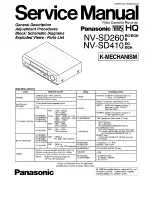 Panasonic NV-SD260 Service Manual предпросмотр