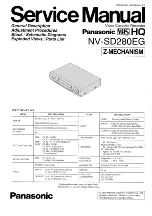 Предварительный просмотр 1 страницы Panasonic NV-SD280EG Service Manual