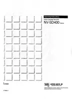 Panasonic NV-SD400 Series Operating Instructions Manual preview