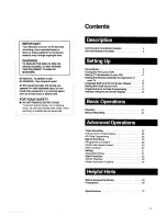 Preview for 3 page of Panasonic NV-SD420 Series Operating Insructions