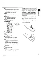 Предварительный просмотр 7 страницы Panasonic NV-SD420 Series Operating Insructions