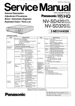 Panasonic NV-SD420 Series Service Manual предпросмотр