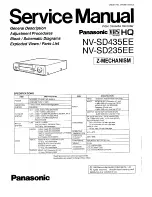 Panasonic NV-SD435EE Service Manual preview