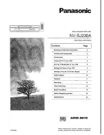 Preview for 1 page of Panasonic NV-SJ230A Operating Instructions Manual