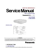 Preview for 1 page of Panasonic NV-SV120EF Service Manual