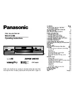 Предварительный просмотр 1 страницы Panasonic NV-SV121EB Operating Instructions Manual