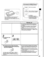 Preview for 21 page of Panasonic NV-V10A Operating Instructions Manual