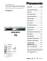 Panasonic NV-VHD1 B Operating Instructions Manual preview