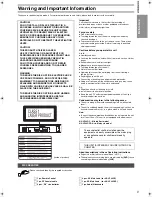 Preview for 3 page of Panasonic NV-VP32 EE Operating Instructions Manual