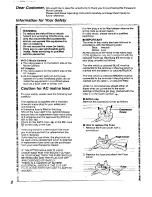 Preview for 2 page of Panasonic NV-VX21B Operating Instructions Manual