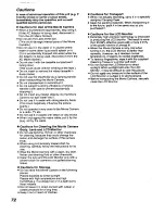 Preview for 72 page of Panasonic NV-VX21B Operating Instructions Manual