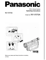 Panasonic NV-VX70A Operating Instructions Manual preview