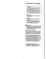 Preview for 2 page of Panasonic NV-VX70A Operating Instructions Manual