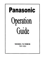 Panasonic NV-VZ1 Operation Manual preview