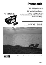 Panasonic NV-VZ1EG Operating Instructions Manual предпросмотр