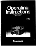 Предварительный просмотр 1 страницы Panasonic NVM1 Operating Instructions Manual