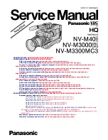 Panasonic NVM40 Service Manual preview